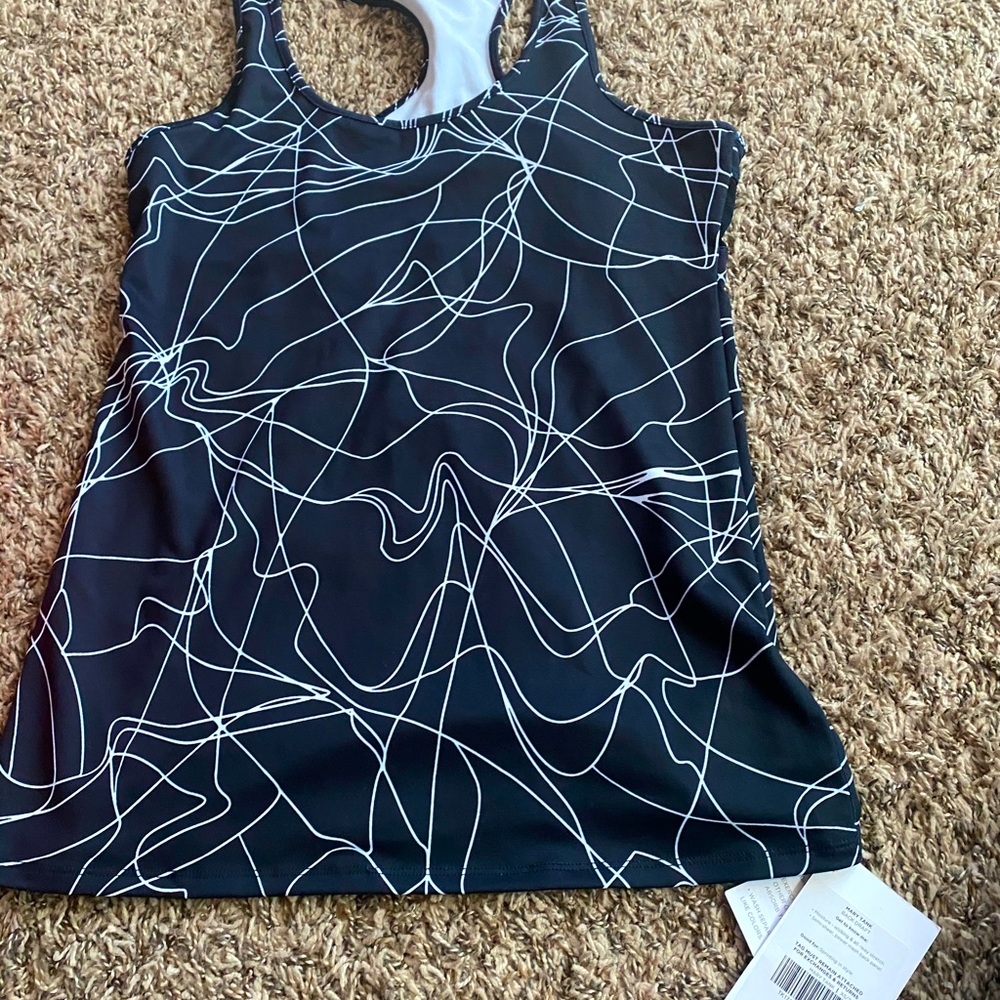 Fabletics black and white tank XS